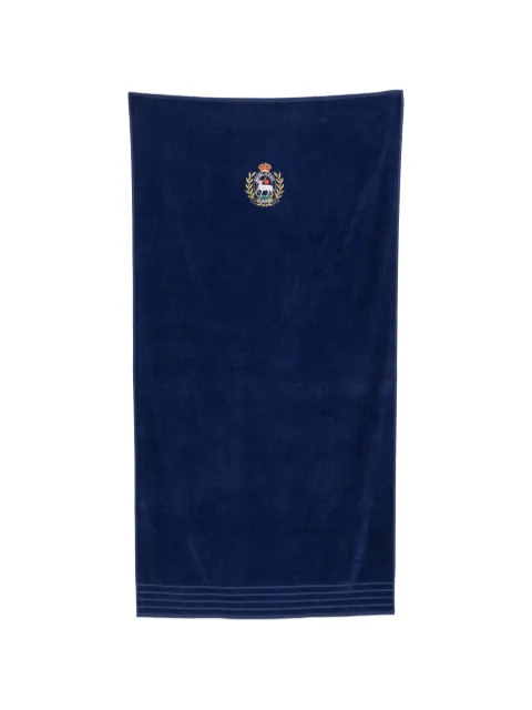Johnny Lambs St. Tropez crest-embroidered beach towel