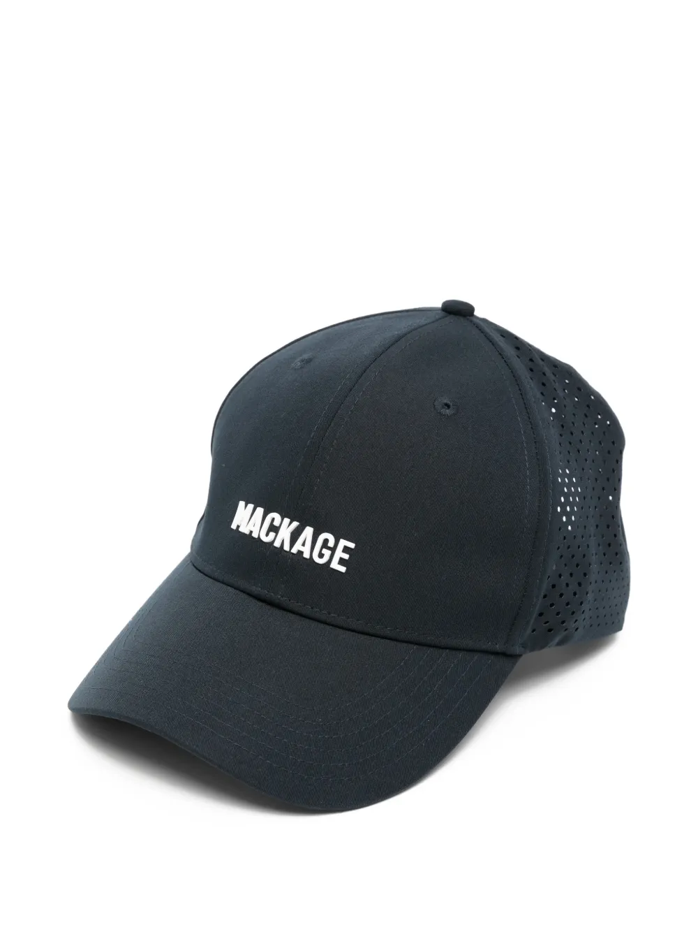 Mackage Anderson logo-print perforated baseball hat - Blu