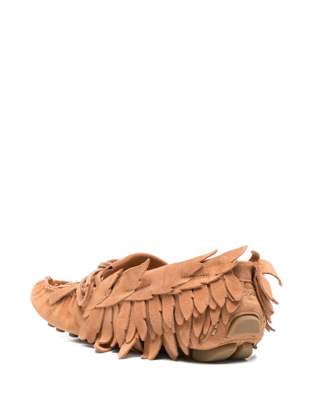 Alberta Ferretti fringed suede shoes Bruin