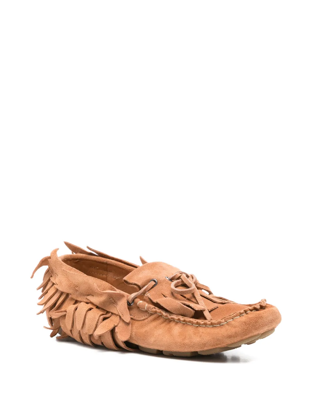 Alberta Ferretti fringed suede shoes Bruin