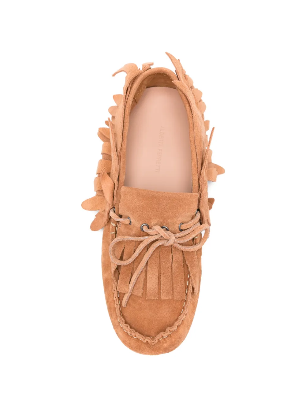 Alberta Ferretti fringed suede shoes Bruin