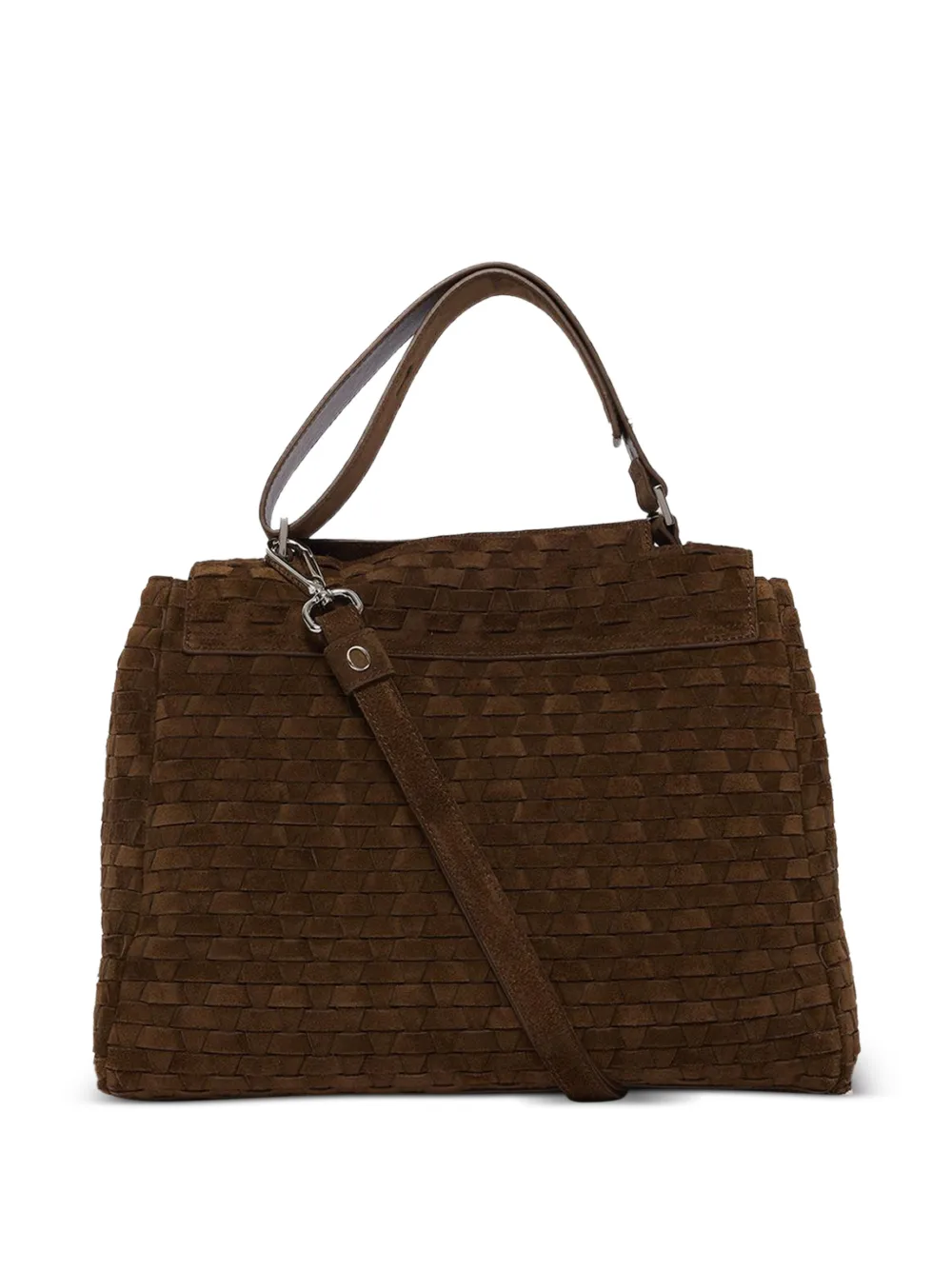 Orciani Sveva geweven shopper Bruin