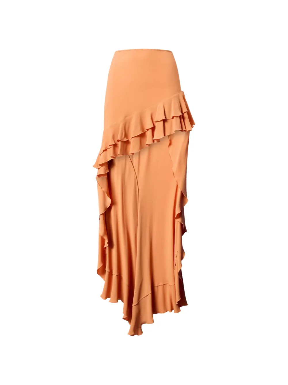 THE ANDAMANE Camelia ruffled asymmetric skirt - Arancione