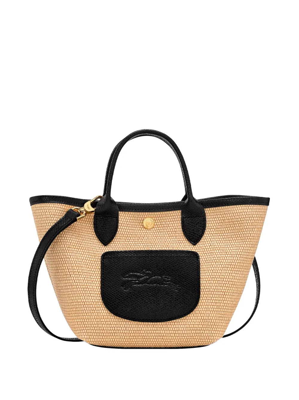 Longchamp Le Pliage XS logo-embossed woven tote bag - Nude