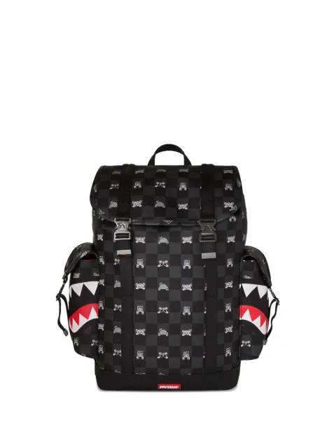 sprayground kid Shark Mouth checkered backpack