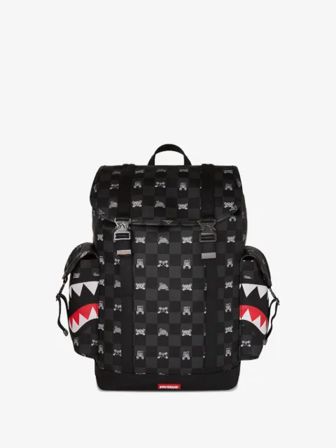sprayground kid Shark Mouth 格纹双肩包
