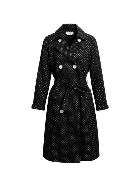 Saint Laurent Pre-Owned 1991 dot-print belted trench coat