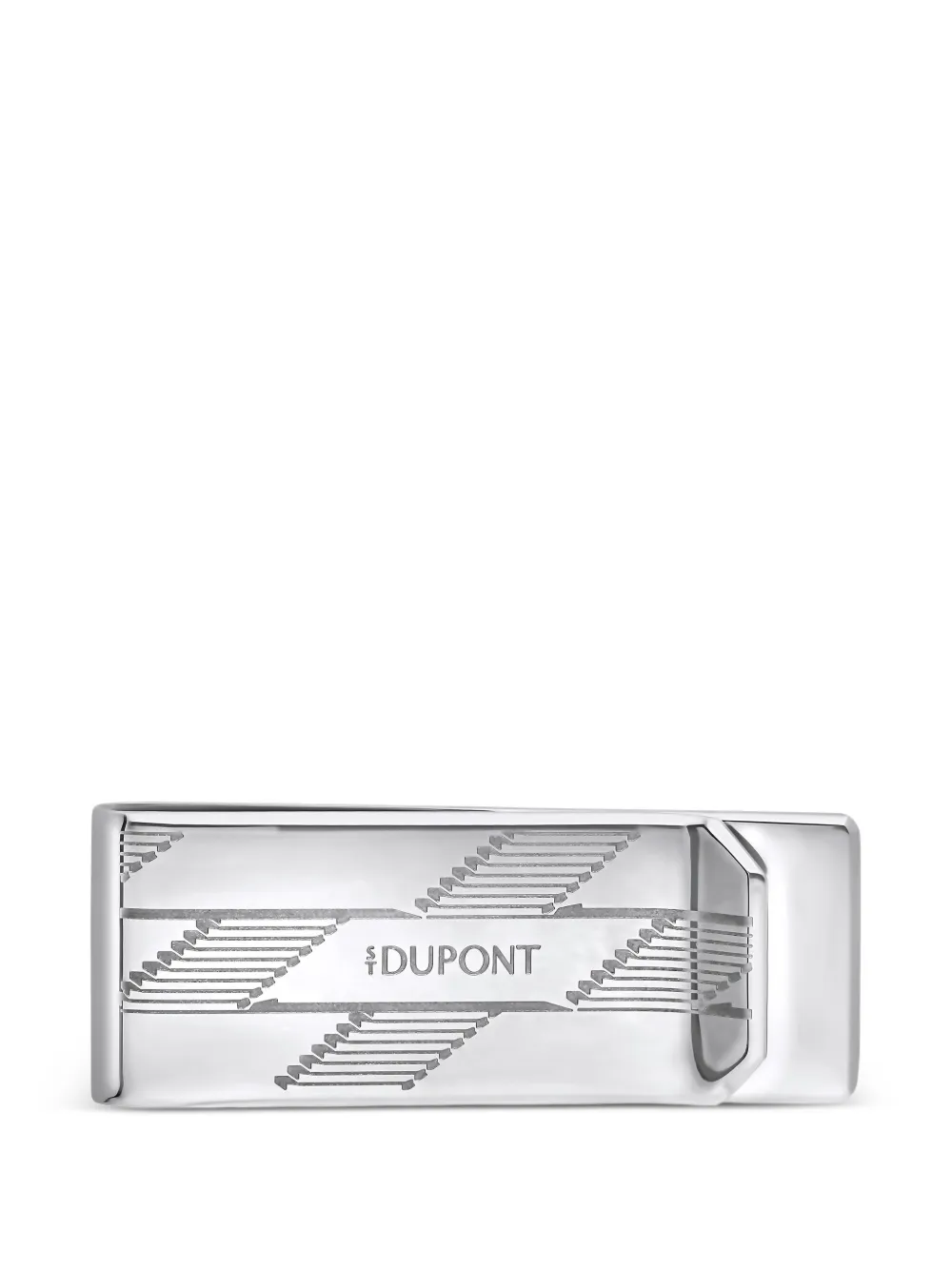 S.T. Dupont engraved logo-plaque money clip - Argento
