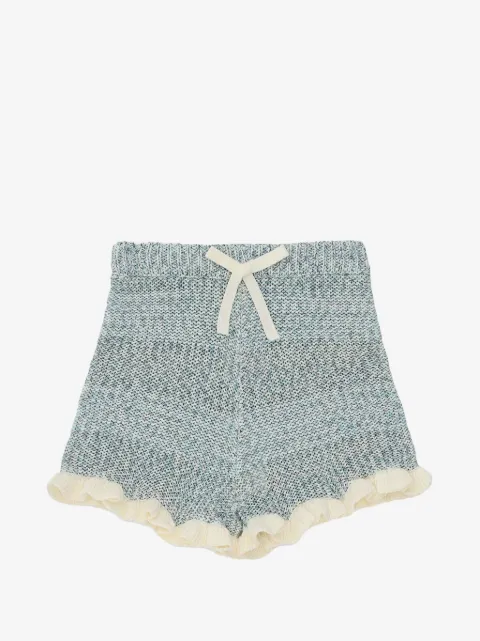 ZIMMERMANN Kids Gestrickte Patience Shorts mit Rüschenbesatz