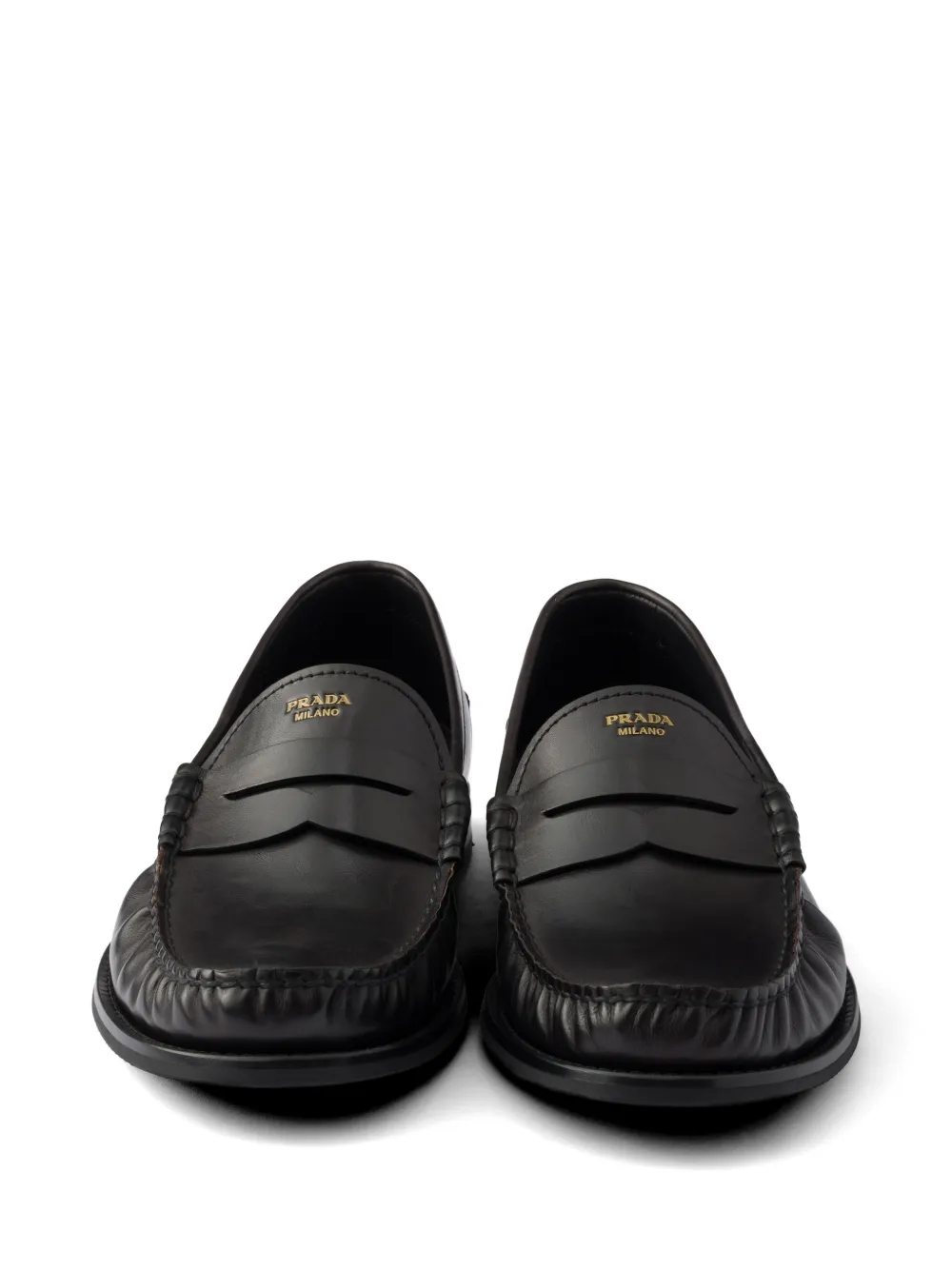 Prada Antieke leren loafers Zwart