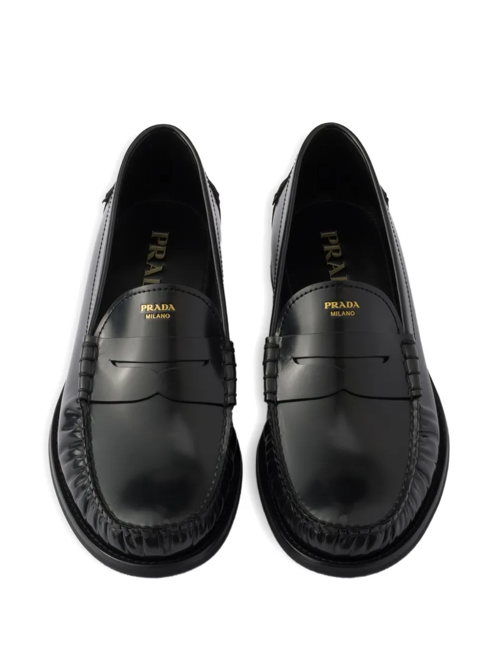 Prada Sneakers van geborsteld leer Zwart
