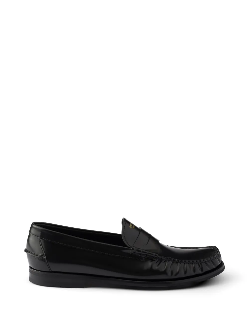 Prada brushed leather loafers - Nero