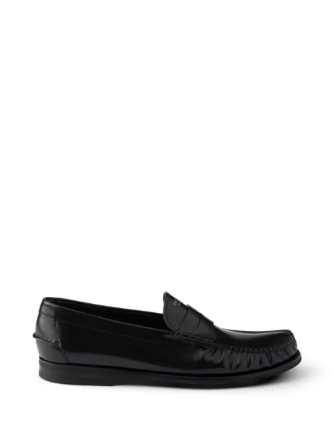 Prada mocasines con acabado cepillado
