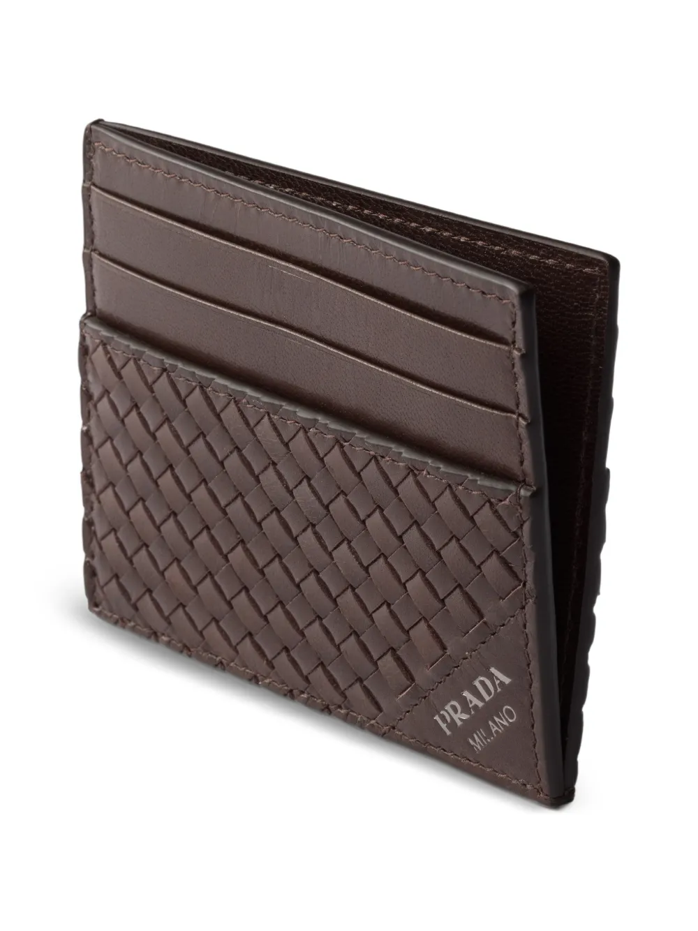 Prada Leren pasjeshouder Bruin