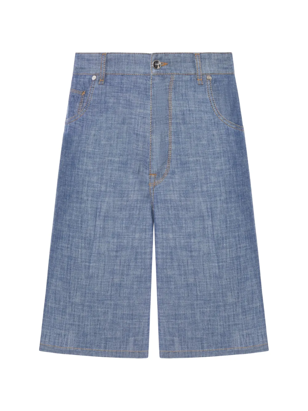FENDI contrast-stitch bermuda shorts - Blue