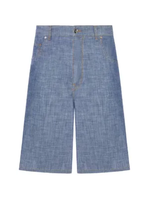 FENDI frayed-details Denim Shorts | Blue | FARFETCH