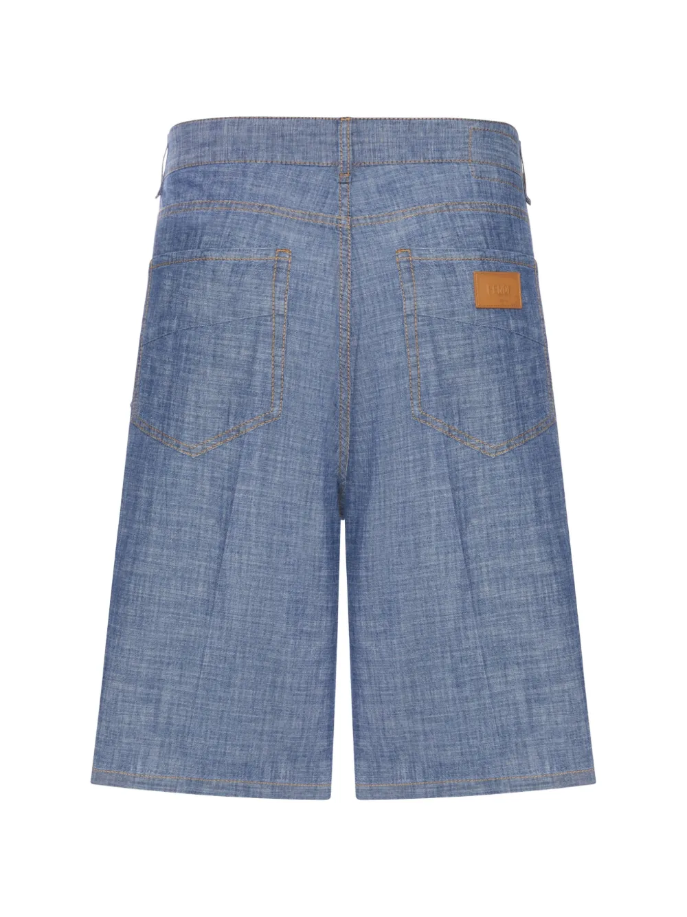 FENDI Bermuda shorts met contrasterende stiksels Blauw
