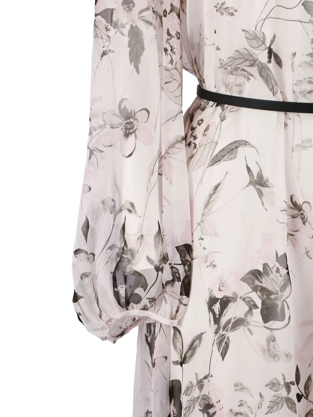 Max Mara Midi-jurk met bloemenprint Wit