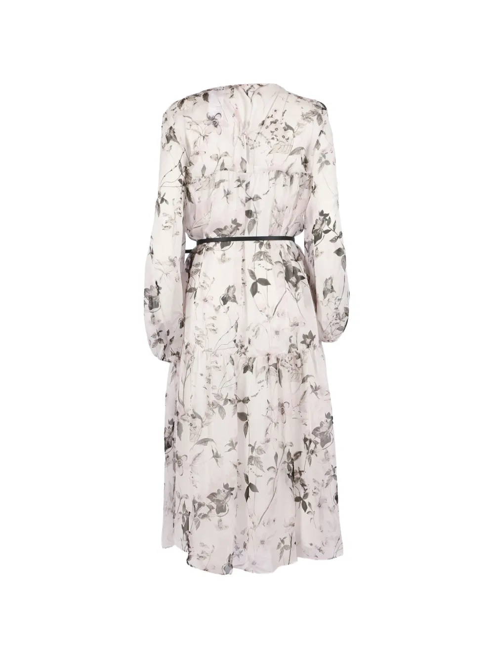Max Mara Midi-jurk met bloemenprint Wit