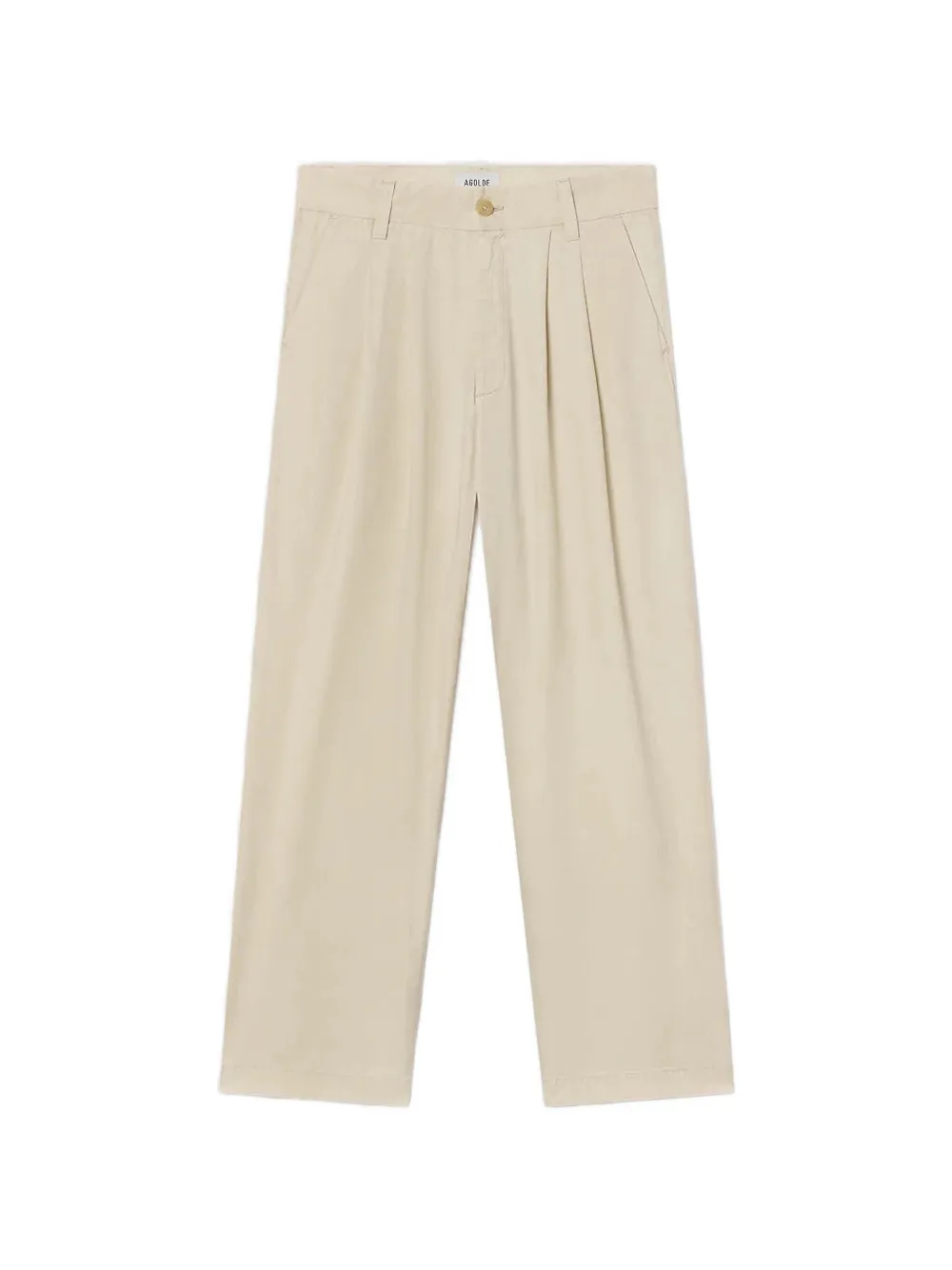 AGOLDE Slater pleated straight-leg trousers - Toni neutri