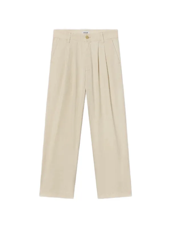 Agolde Slater Pleated Straight-leg Trousers in Neutrals