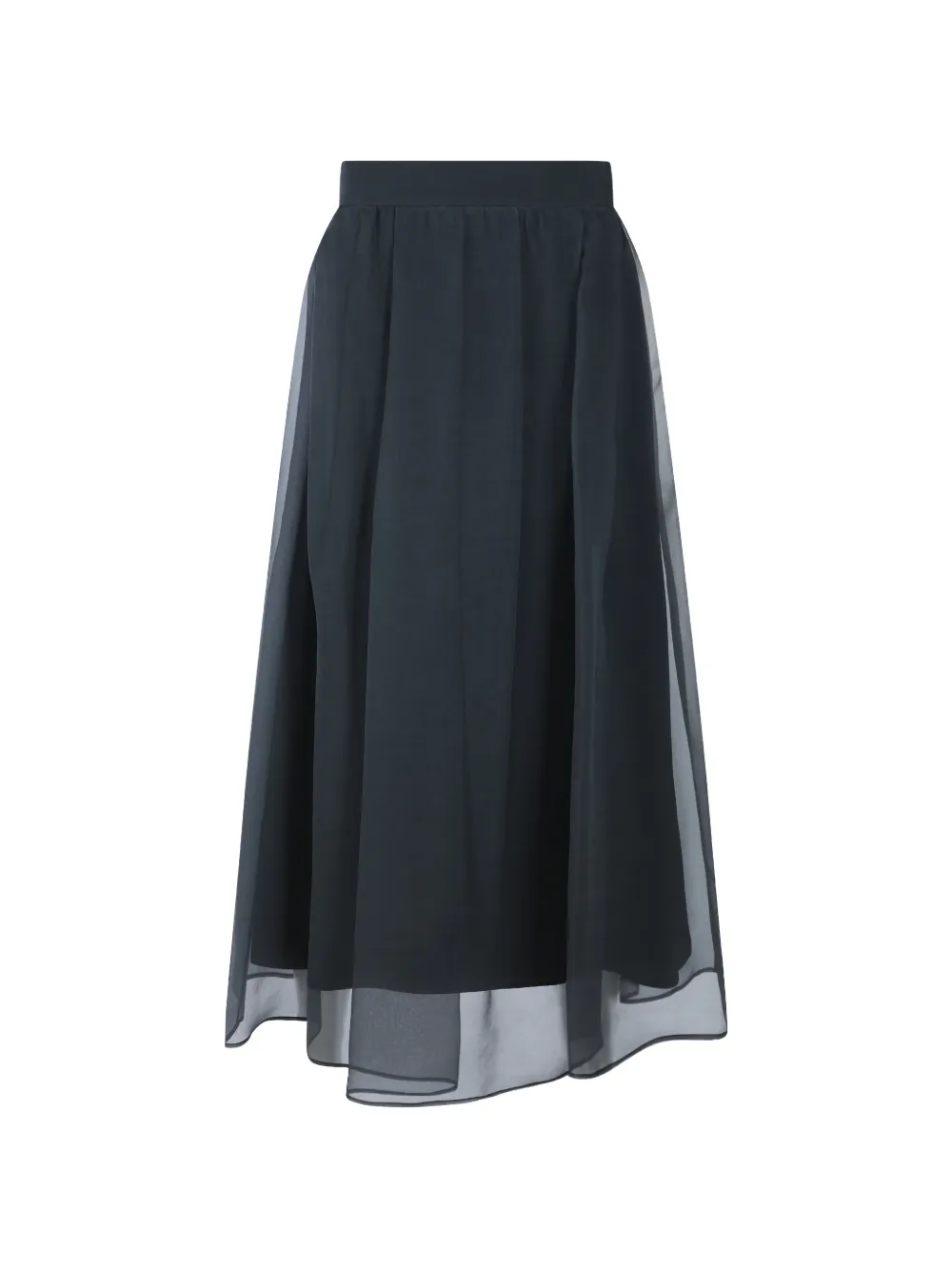 Brunello Cucinelli sheer silk skirt - Schwarz