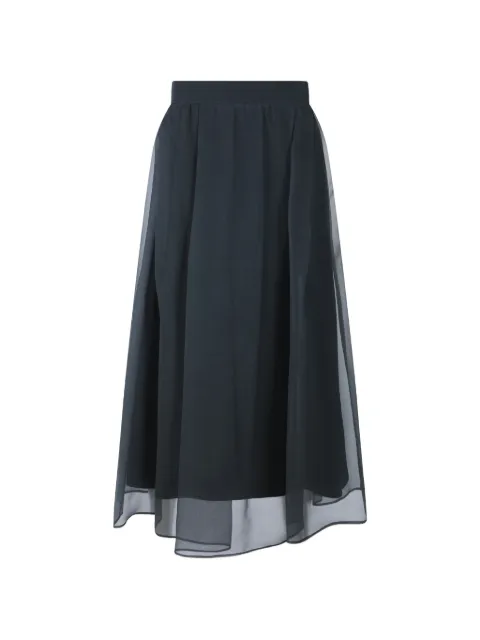 Brunello Cucinelli sheer silk skirt
