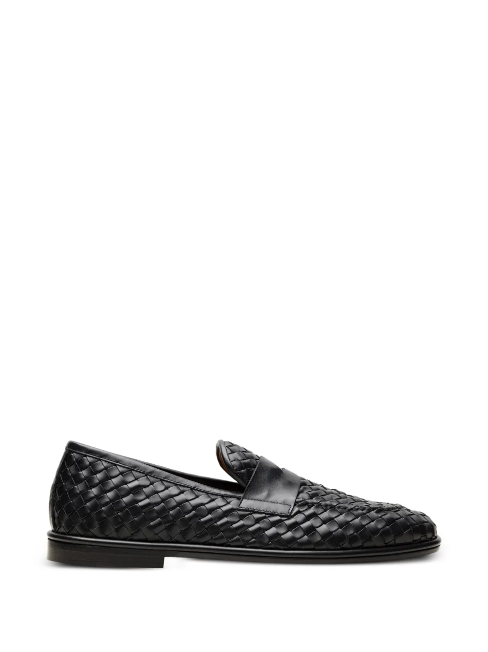 CHUCKIES woven leather loafers - Nero