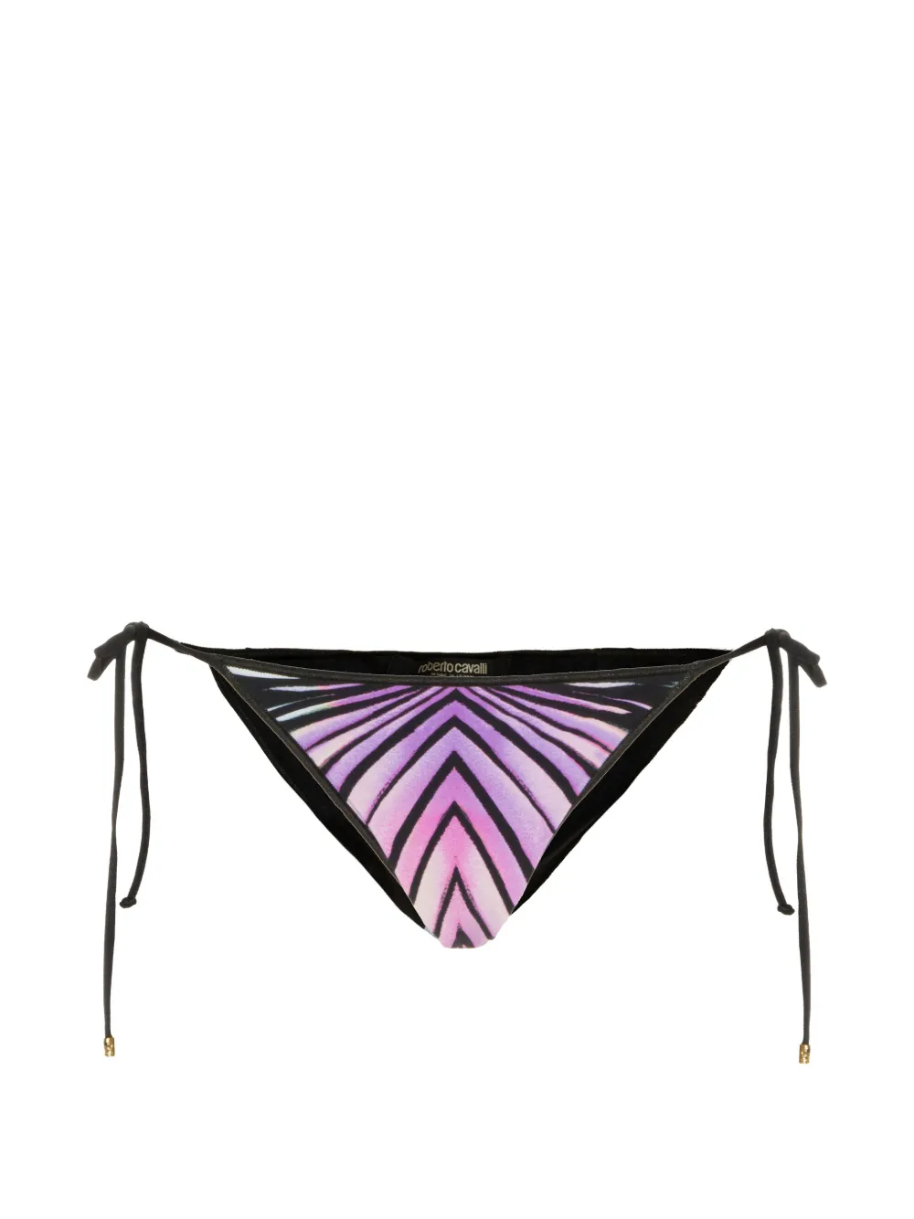 Roberto Cavalli graphic-print side-tie bikini bottoms - Rosa