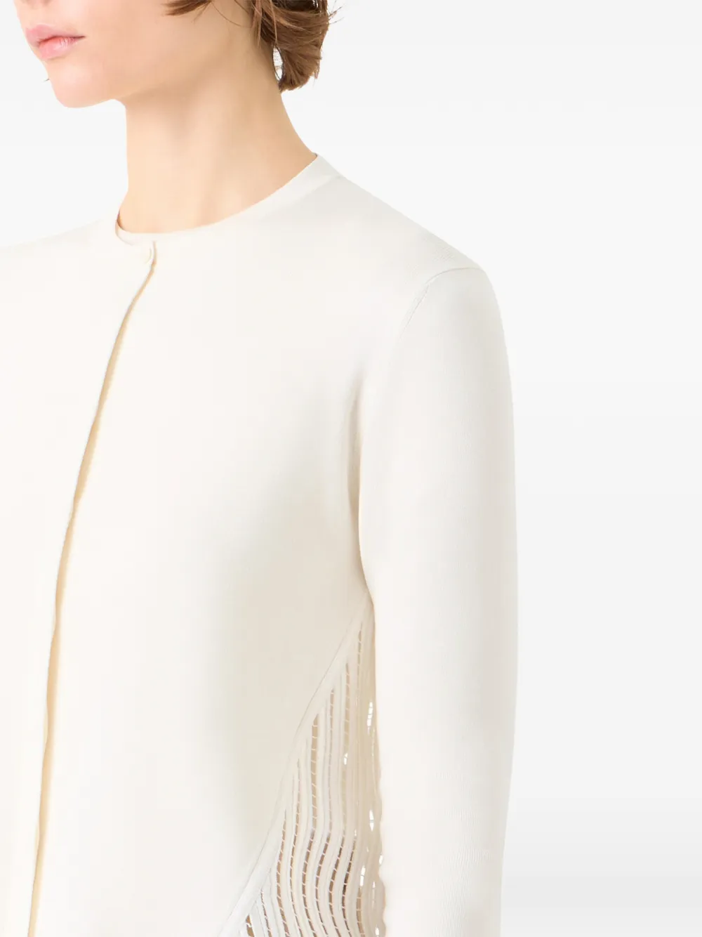 Akris Wave Guipure vest Wit