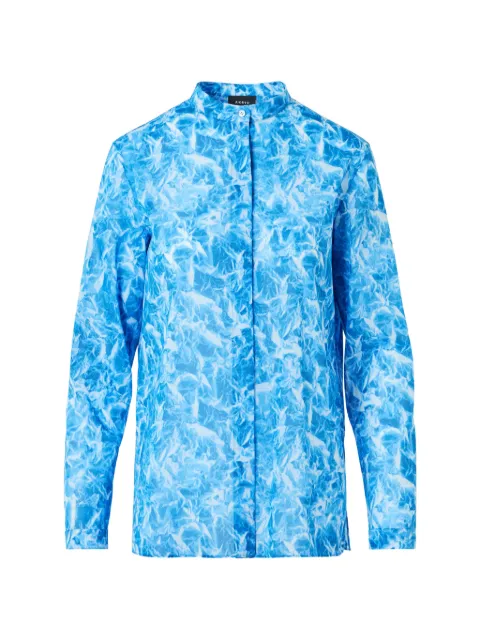 Akris Whitecaps-print blouse