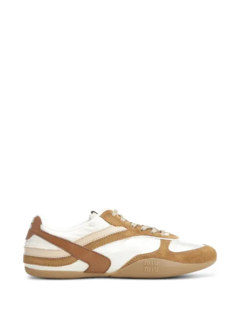Miu Miu Gymnasium suede-panel sneakers