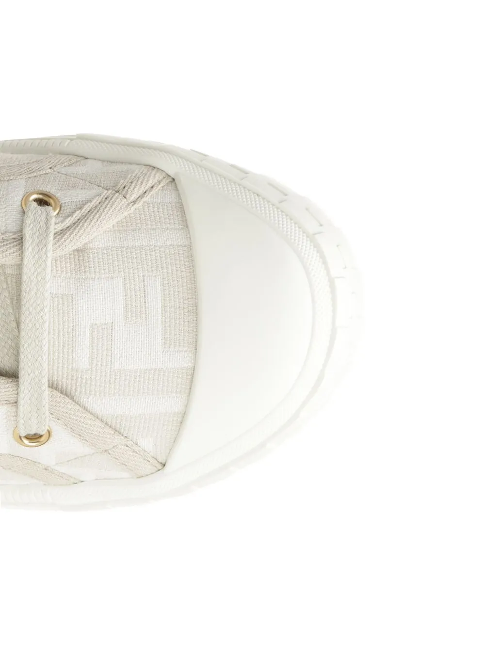 FENDI Domino FF sneakers met jacquard Beige