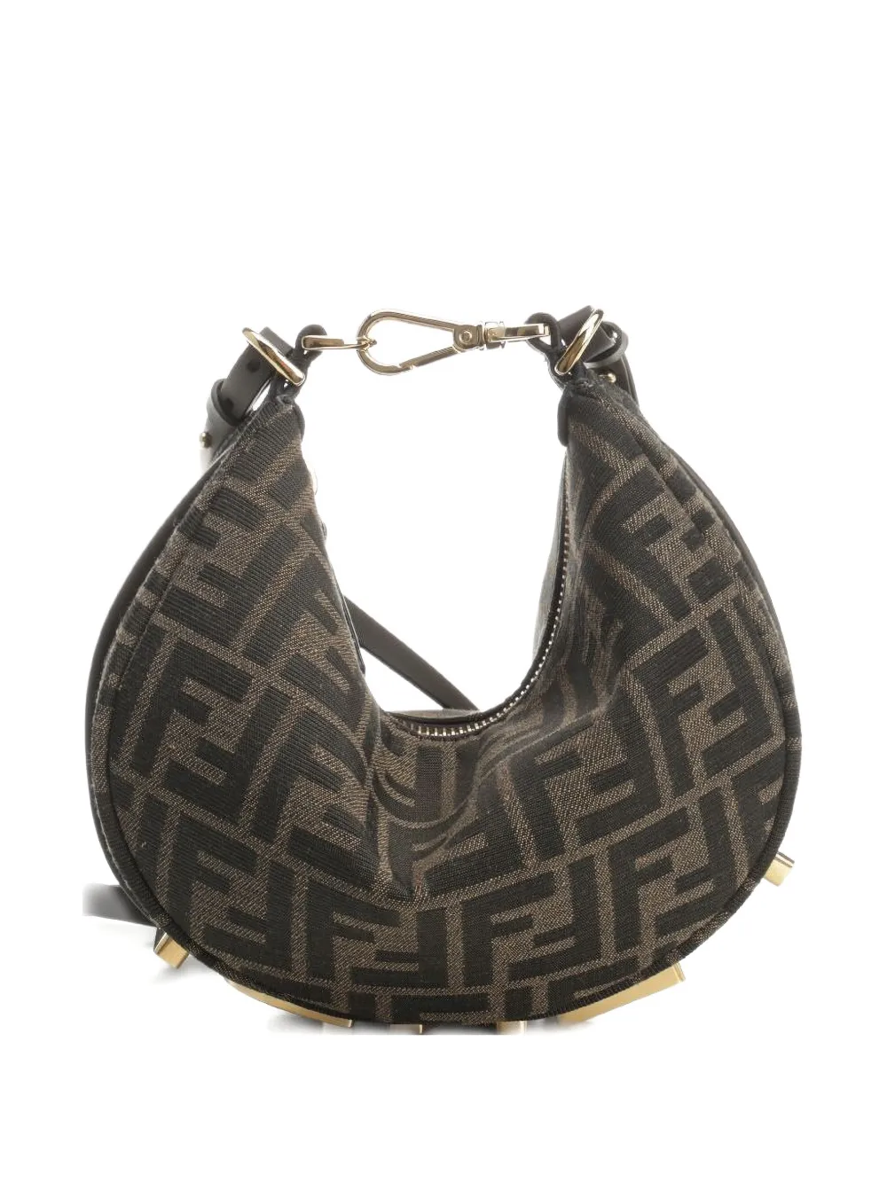 FENDI mini Fendigraphy jacquard shoulder bag - Braun