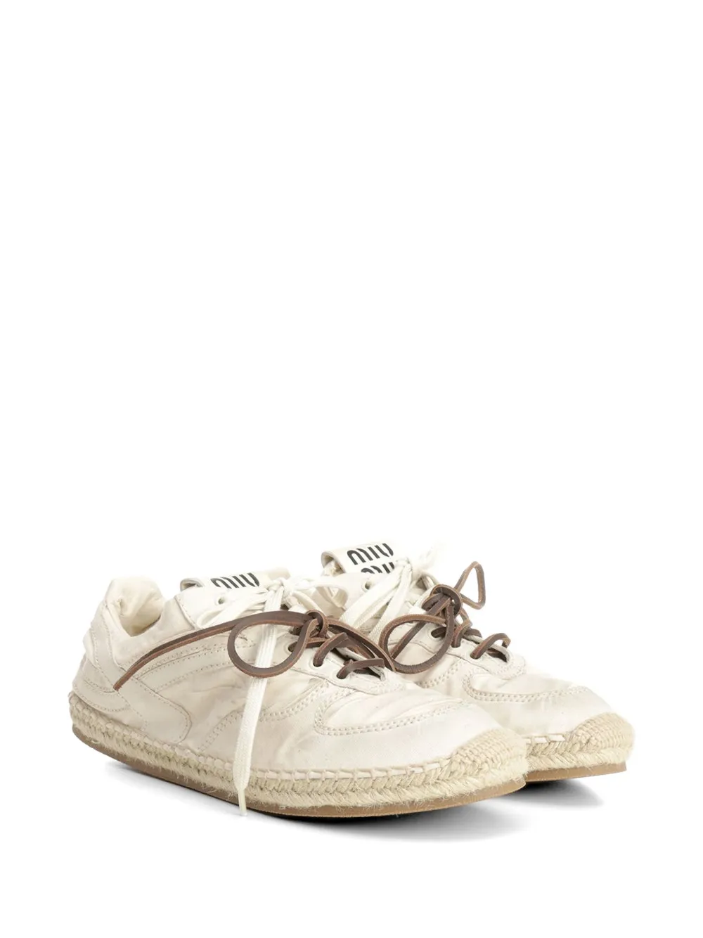 Miu Gymnasium rope-sole sneakers Beige