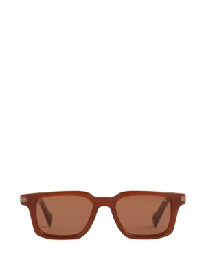 Zegna スクエアフレーム サングラス | ブラウン | FARFETCH JP