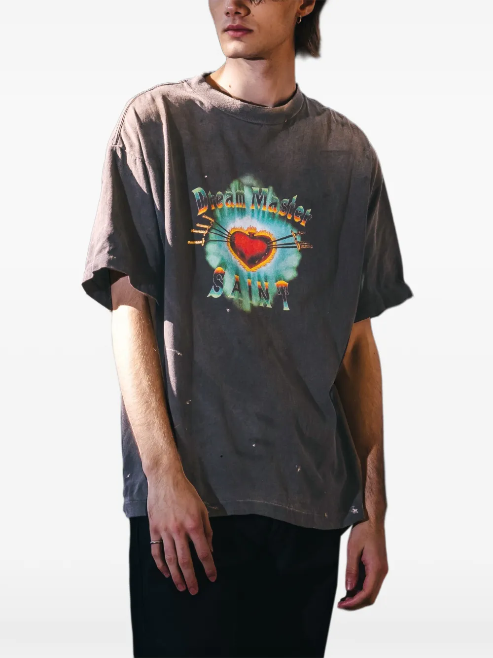 SAINT MXXXXXX T-shirt met grafische print Grijs