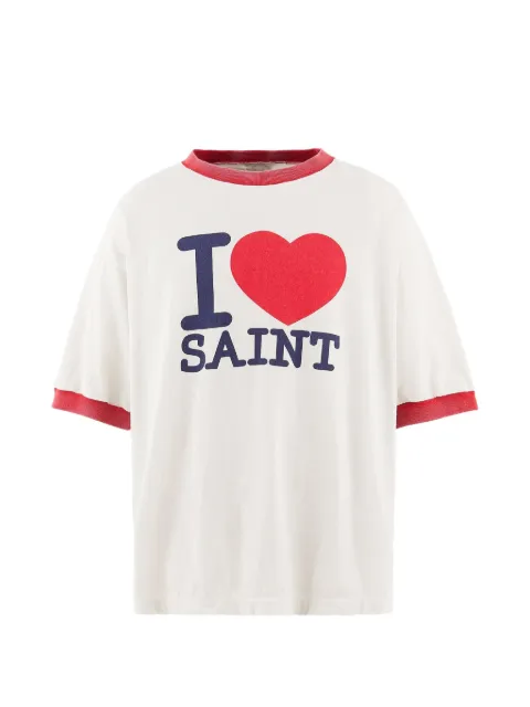 SAINT MXXXXXX graphic-print ringer t-shirt
