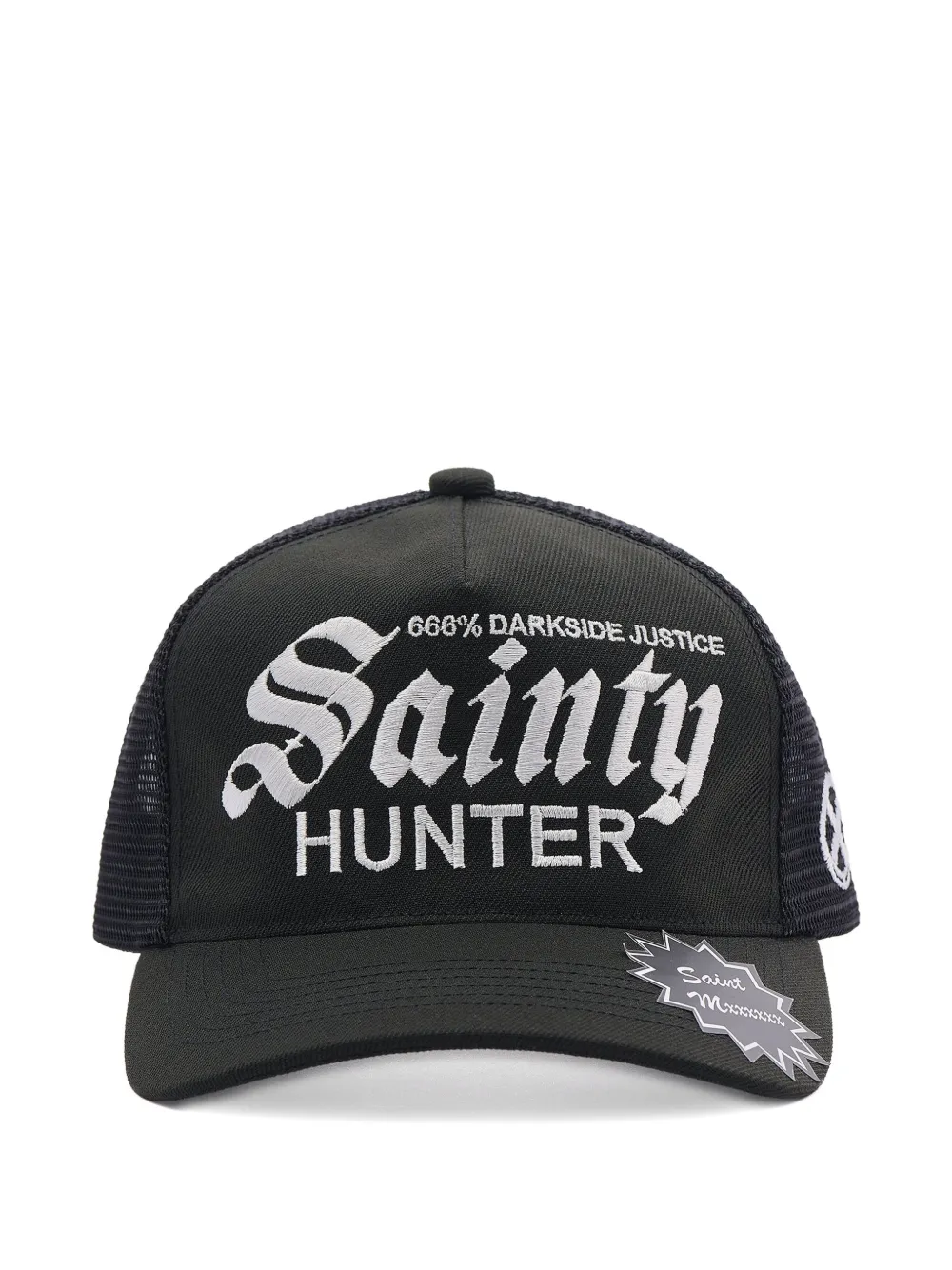 SAINT MXXXXXX embroidered mesh cap - Nero
