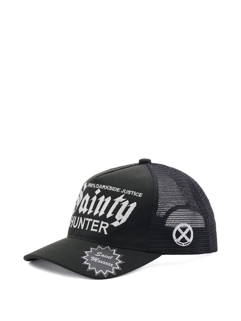 SAINT MXXXXXX Embroidered Mesh Cap | Black | FARFETCH ZA