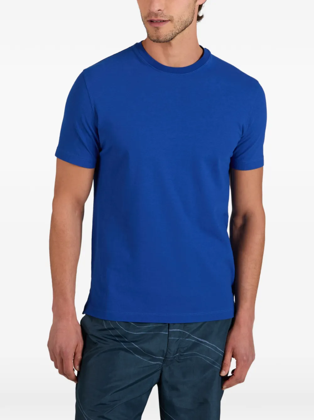 slowear Katoenen T-shirt met korte mouwen Blauw