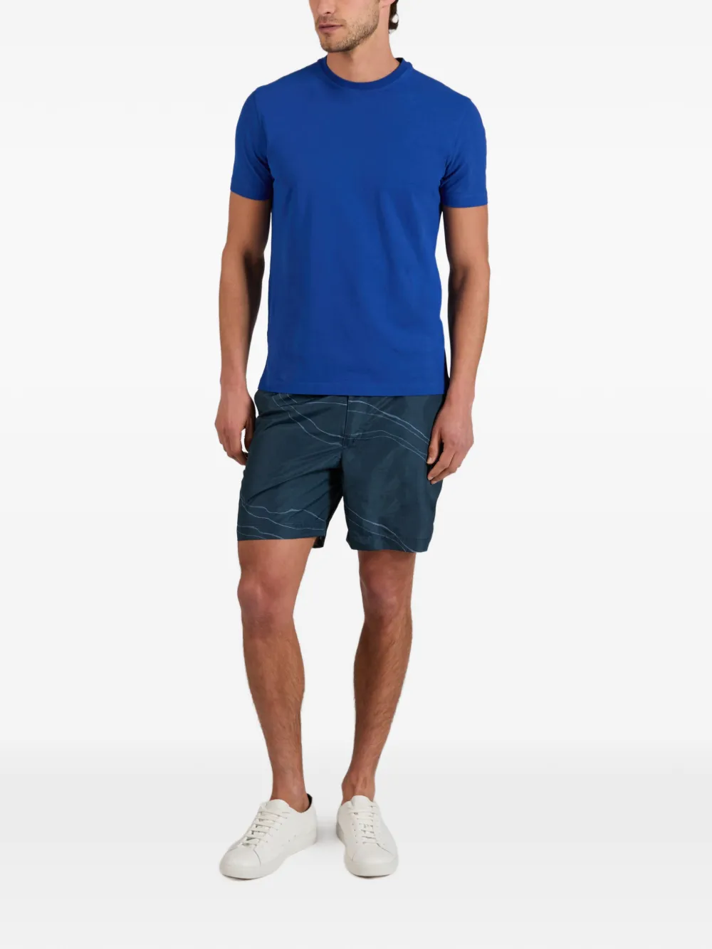 slowear Katoenen T-shirt met korte mouwen Blauw
