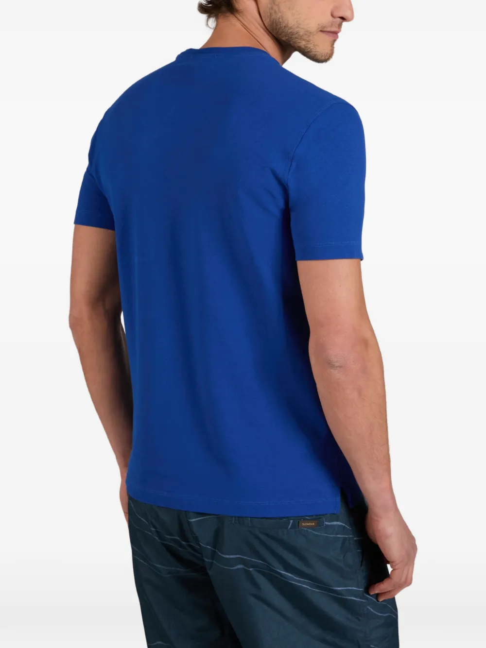 slowear Katoenen T-shirt met korte mouwen Blauw