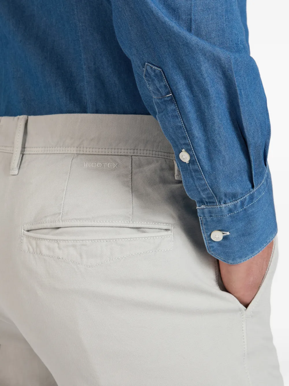 Incotex Slim-fit chino Grijs