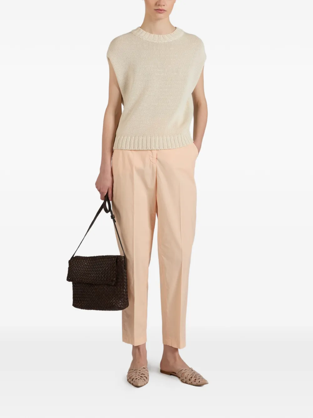 Incotex Broek met riemlussen Roze