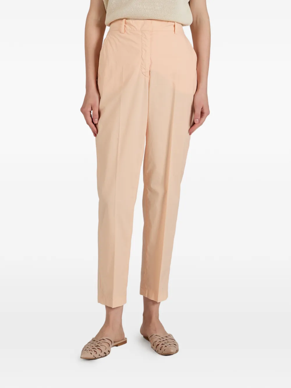 Incotex Broek met riemlussen Roze