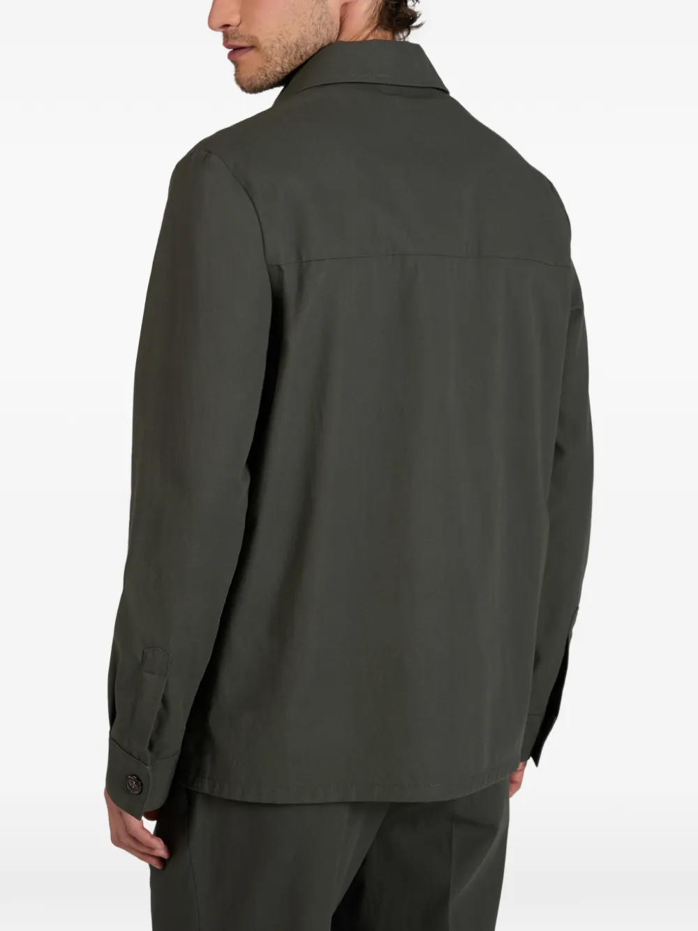 Incotex Katoenen shirtjack Groen