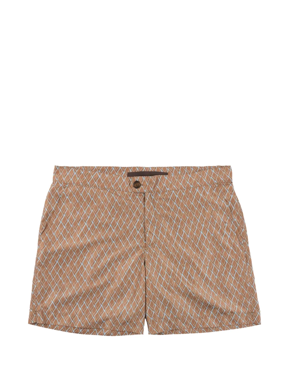slowear geometric-print swim shorts - Marrone