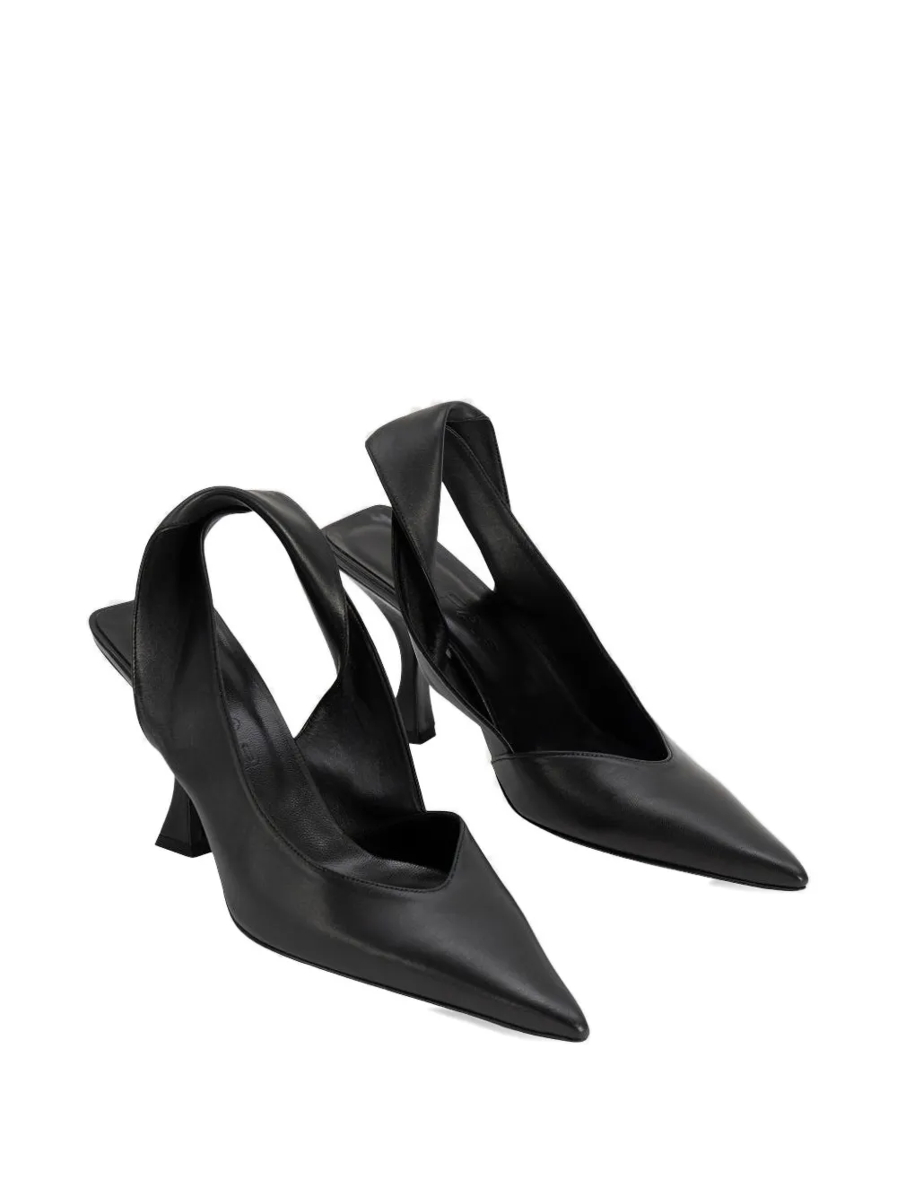 BY FAR Yasha twist-strap pumps Zwart