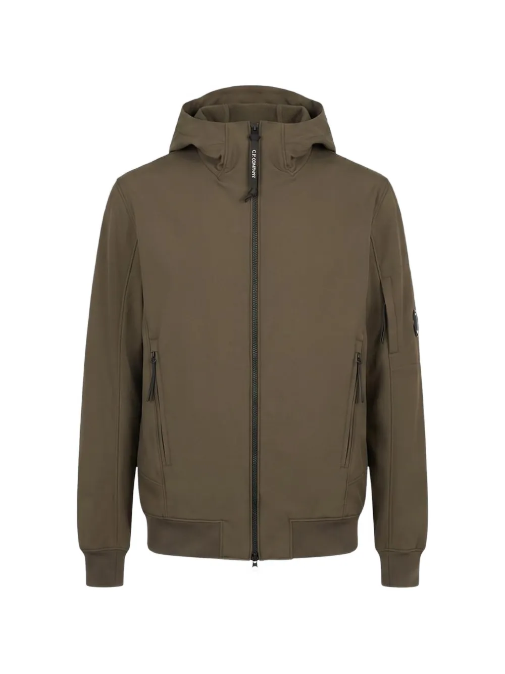 C.P. Company logo-detail bomber jacket - Green